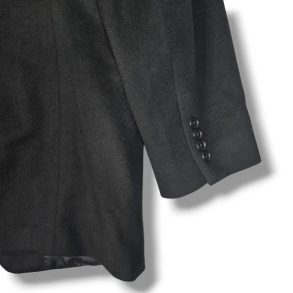 100% Cashmere Tasso Elba Blazer 44L for Black 2 Button Jacket Men's Macy's - Picture 11 of 14